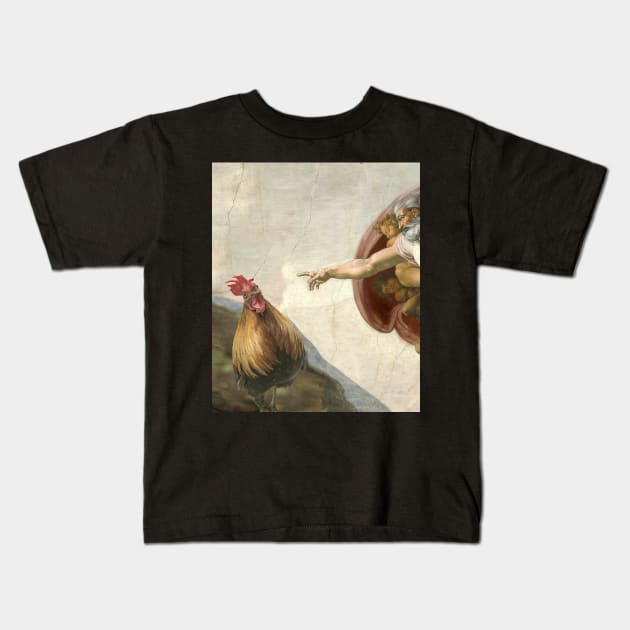 Creation of Chicken Kids T-Shirt by Random Galaxy